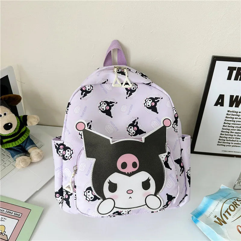 Anime Cartoon Kuromi, Melody & Cinnamoroll Backpack – Kawaii Canvas Schoolbag for Boys & Girls, Hello Kitty Fashion Kids Backpack
