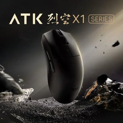 NEW ATK X1 Ultimate Wireless Gaming Mouse — PAW3950 Ultra, 8K Polling Rate, 2.4G, 0.3ms, 500mAh, 750IPS, 42,000 DPI for PC & Laptop