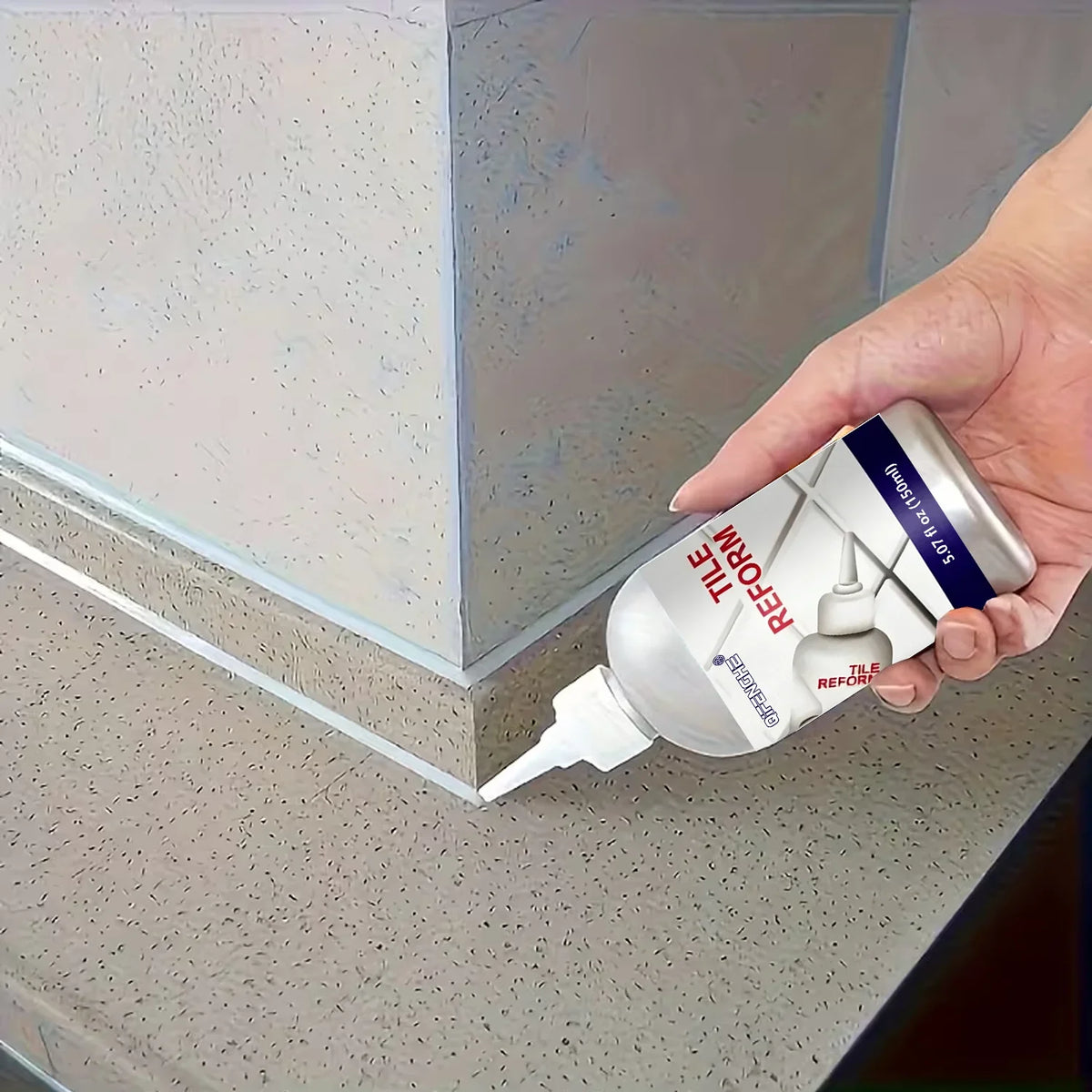 Tile Grout Repair Pen - Waterproof Mildew-Resistant Seam Refinisher for Bathroom, Kitchen, Floors & Walls