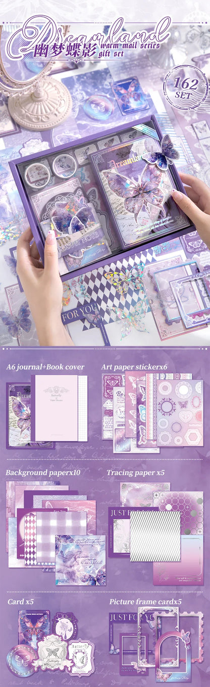 165 Piece Vintage Handbook Gift Boxes – School Student Reward & Scrapbooking Supplies, Children's Gift Set