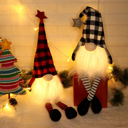 20/30cm LED Faceless Elf Gnome Doll — Christmas & New Year Light-Up Decoration for Home, Kids Gift 2025