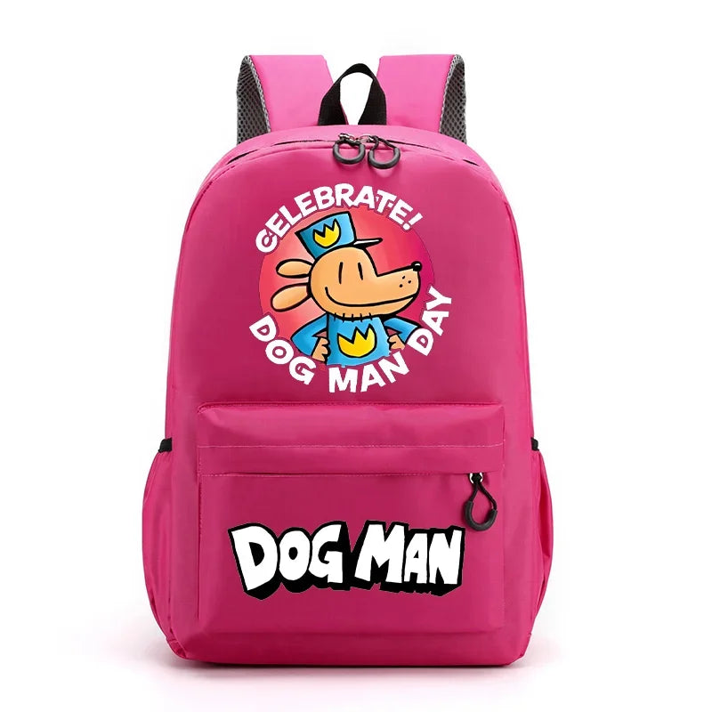 New Dog Man Kids Backpack — Large-Capacity Cartoon Schoolbag for Boys, Children’s School Supplies & Gifts