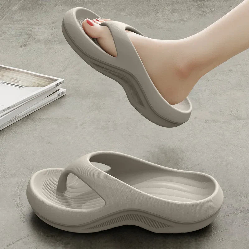 Women’s EVA Thick Heel Sandals – Anti-Slip Odor-Resistant Summer Flip Flops & Outdoor Comfortable Slippers