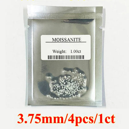 1CT Lab-Grown Moissanite Diamonds – D Color VVS1 Loose Gemstones, Full Size 0.7mm-20mm