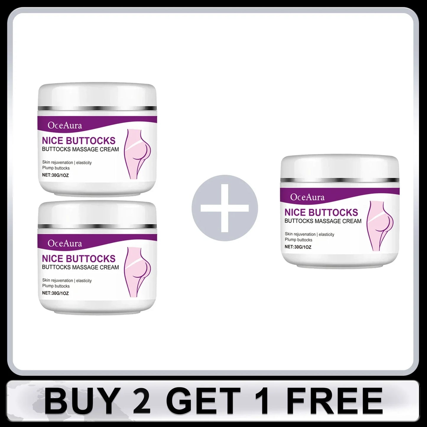 Hip Firming Cream – Skin Tightening & Lifting Body Care, Helps Improve Sagging, Firming Moisturizer for Smooth & Toned Silhouette