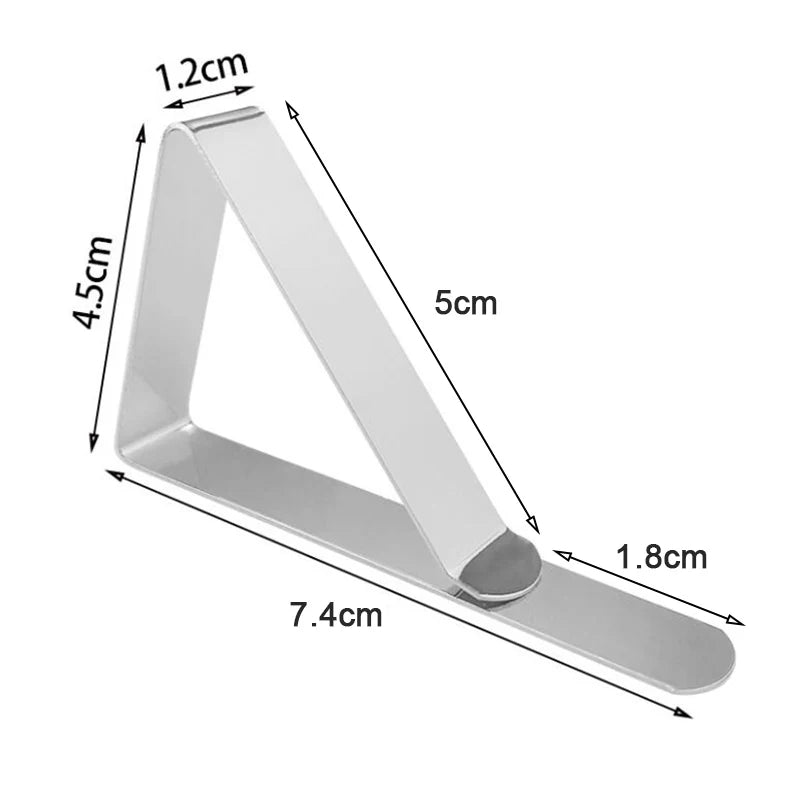 Stainless Steel Anti-Slip Tablecloth Clips - Secure Your Tables with Non-slip Clamps for Weddings, Camping, and More