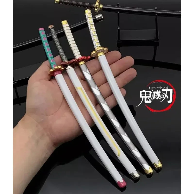 25cm Demon Slayer Metal Katana Sword Toy – Tanjirou Ghost Killer Anime Cosplay Prop & Home Decor Collection