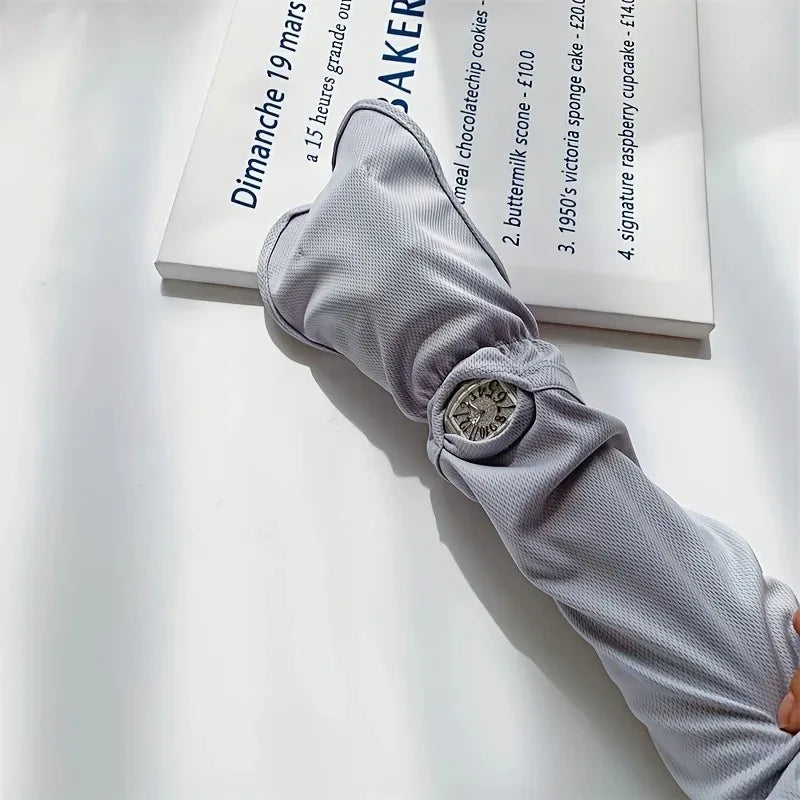 Women’s Large Ice Sleeve Gloves – Summer UV Protection Driving Arm Sleeves, Loose & Breathable