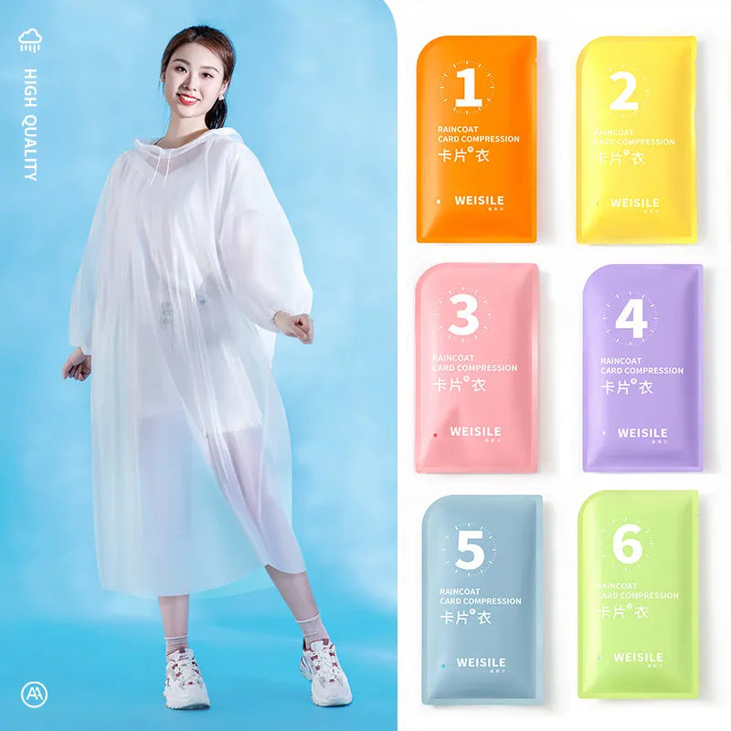 Waterproof Portable Raincoat for Travel and Outdoors - Thickened, Disposable Rainwear for Men and Women, Ideal for Camping and Travel Essentials