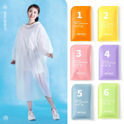 Waterproof Portable Raincoat for Travel and Outdoors - Thickened, Disposable Rainwear for Men and Women, Ideal for Camping and Travel Essentials