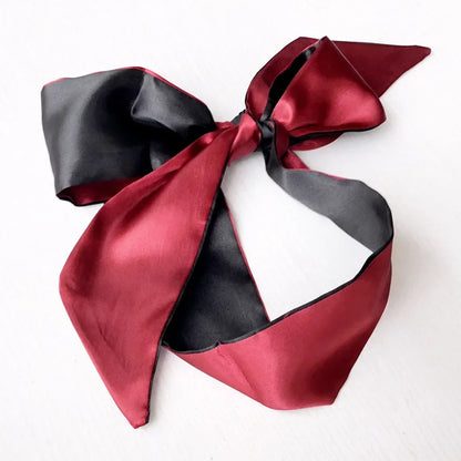 Silk Eye Sleep Mask — Satin Ribbon Blindfold, Cute & Sexy Eye Cover for Women, High-Quality Gift Surprise
