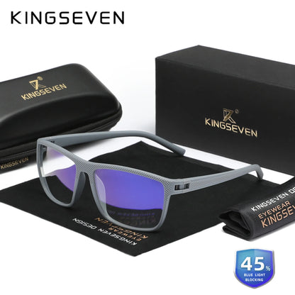 99% Blue Light Blocking Glasses — KINGSEVEN Transparent Lens Computer Eyeglasses