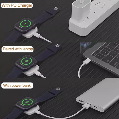 Magnetic Wireless Fast Charger for Apple Watch – Type-C Cable Compatible with Series 9 to 1 & SE