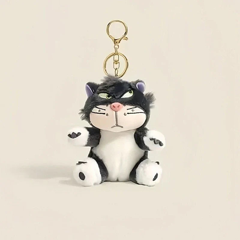 Funny Lucifer Cat Plush Keychain - 12cm Cross-Eyed Kitten Bag Pendant Doll