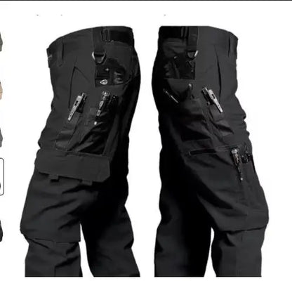 Men's Wear-Resistant Work Pants – Multi-Pocket Straight Cargo Trousers for Outdoor, Tactical, and Casual Wear