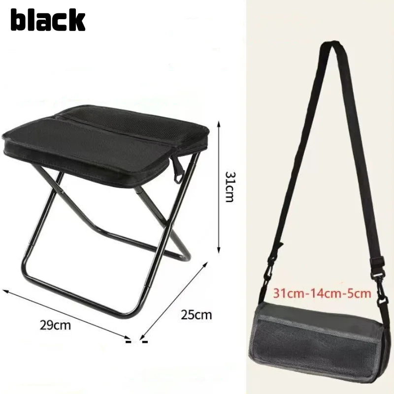 Portable Foldable Backpack Stool — Lightweight Compact Camping Chair for Hiking, Fishing, Picnic & Outdoor Travel