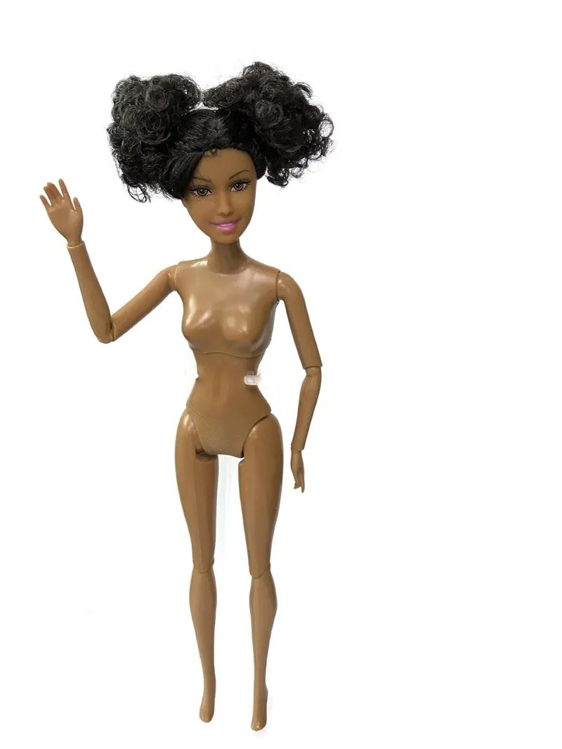 Adollya 32cm 1/6 African Doll — 10-Joint Movable Black American BJD Doll with Makeup, Toy for Girls & Kids Gifts