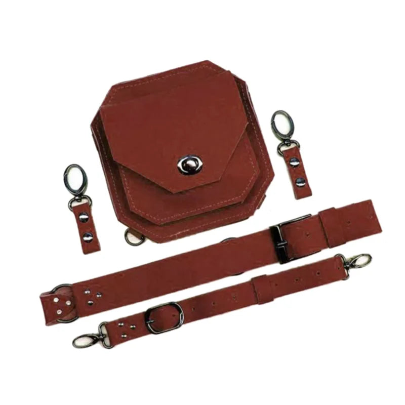 Punk Retro PU Waist Bag – Small Square Casual Crossbody Hip Pack for Women, Multi-Function Outdoor Leg Phone Pouch