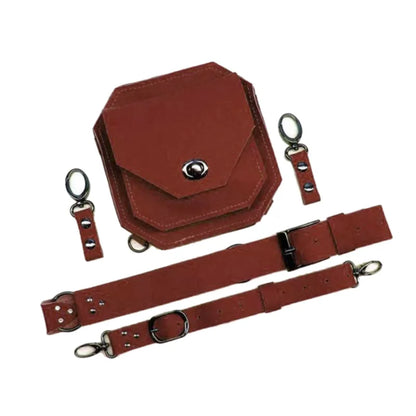 Punk Retro PU Waist Bag – Small Square Casual Crossbody Hip Pack for Women, Multi-Function Outdoor Leg Phone Pouch