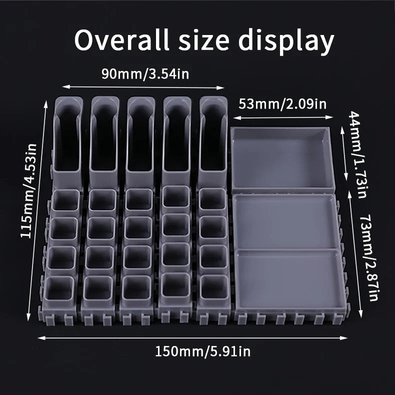 YILONG Multi-Spliced Tattoo Ink Cup & Cartridge Holder — ABS Desktop Storage Rack for Tattoo Accessories