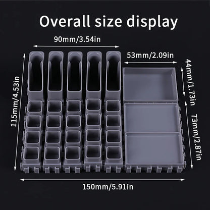 YILONG Multi-Spliced Tattoo Ink Cup & Cartridge Holder — ABS Desktop Storage Rack for Tattoo Accessories