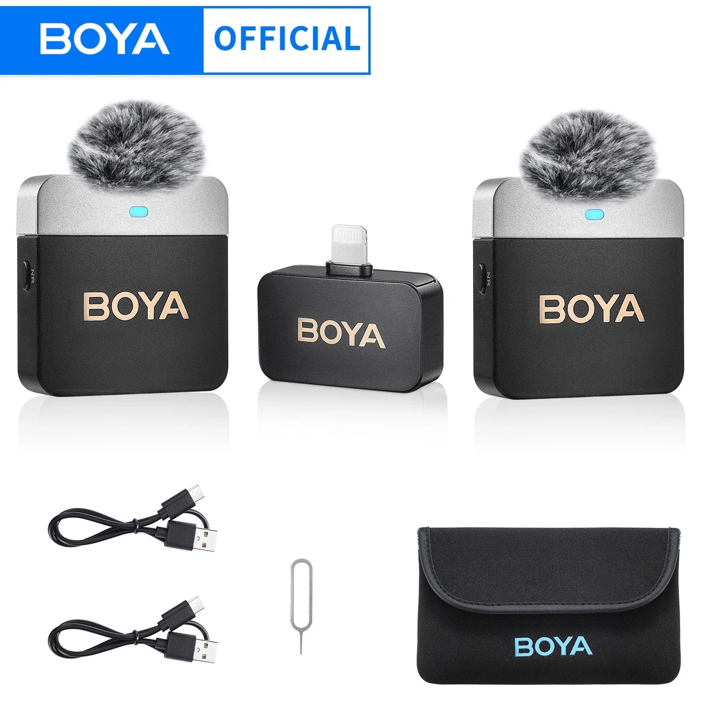 BOYA BY-M1V Wireless Lavalier Microphone: Lapel Condenser Mic for iPhone, Android, Smartphone, Camera, PC - Ideal for Gaming, YouTube, Broadcast, Vlog