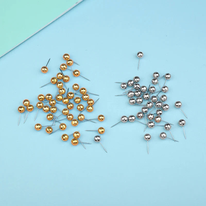 Portable DIY Round Metal Head Pins — Sewing & Craft Needle Pins with Storage Box for Clothing & Beads