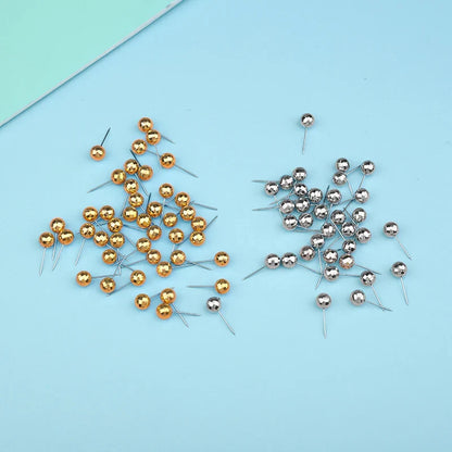 Portable DIY Round Metal Head Pins — Sewing & Craft Needle Pins with Storage Box for Clothing & Beads