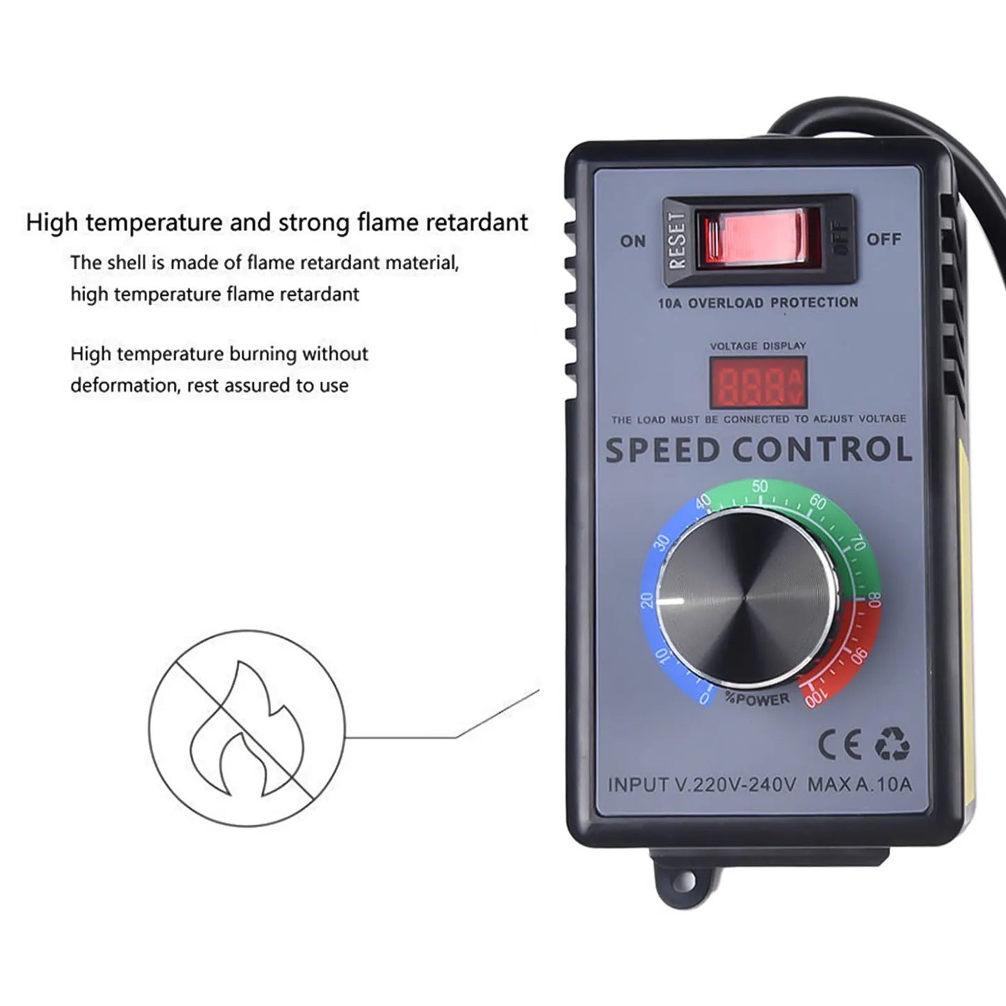 Angle Grinder Speed Controller Switch for Hand Drill & Polishing Fan - Stepless Motor Speed Control for Industrial Automation