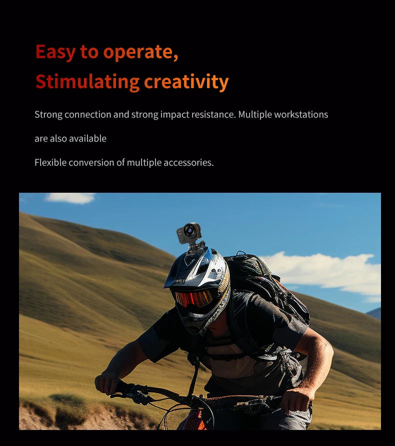 VIRAN V10 5K Waterproof Action Camera with 2" Touch LCD, Electronic Image Stabilization, Dashcam & Motion Detection