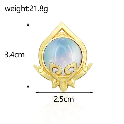 Genshin Impact Sumeru Vision Pins - Anime Character Element Badge Lapel Brooch Collectible Accessories