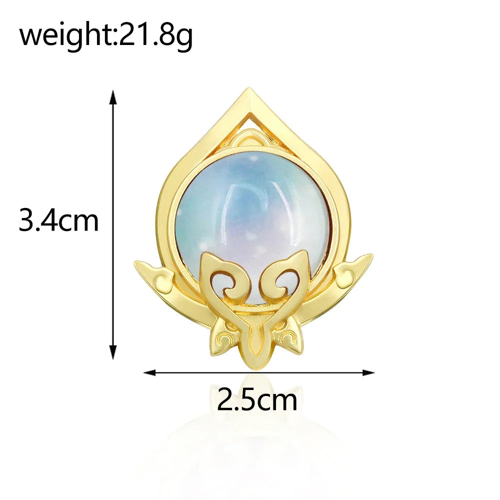 Genshin Impact Sumeru Vision Brooch Pins - Tighnari Collei Dori Nilou Element Badge Cosplay Lapel