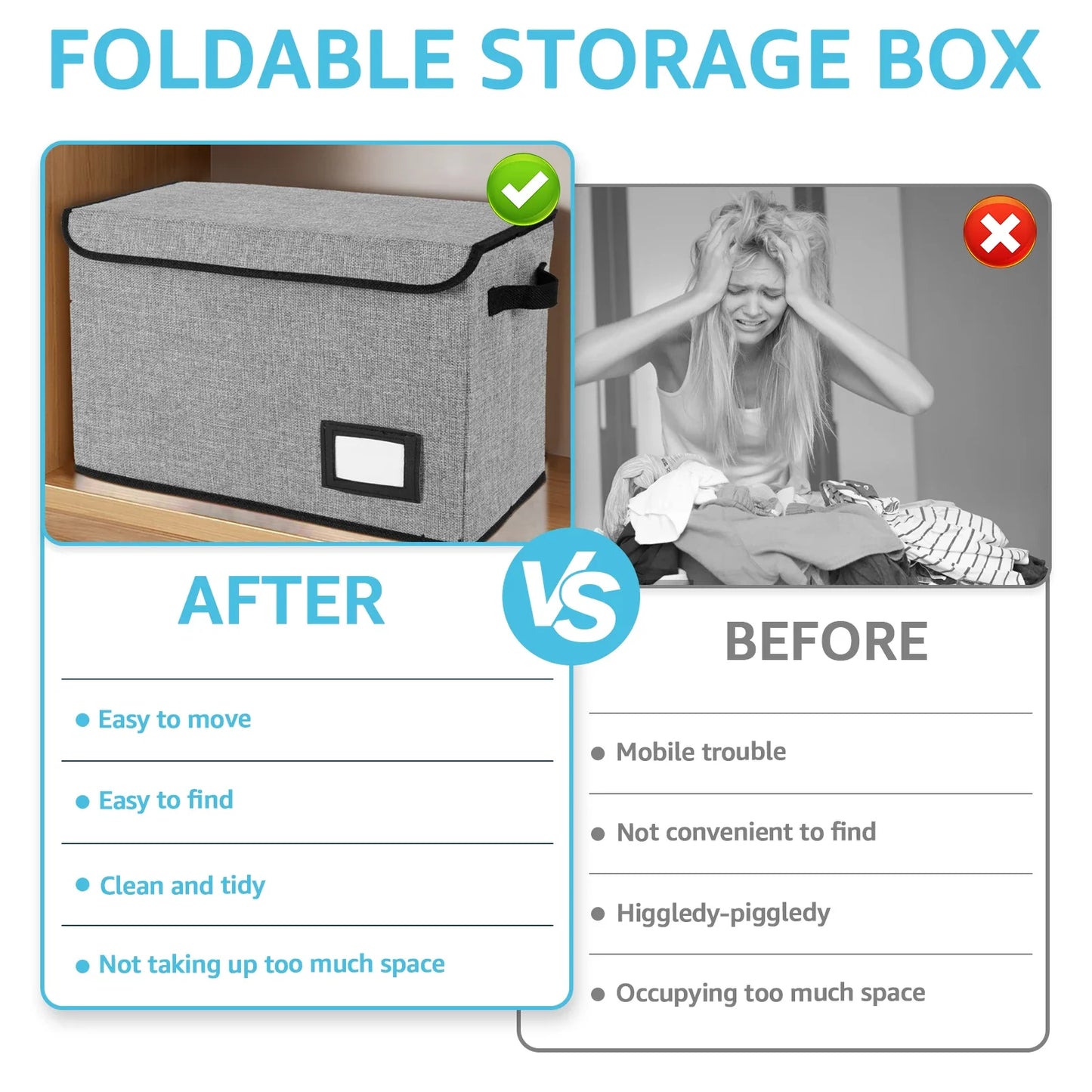 Comic Book Storage Bag with Handle – Washable Foldable Multipurpose Organizer for Home & Office