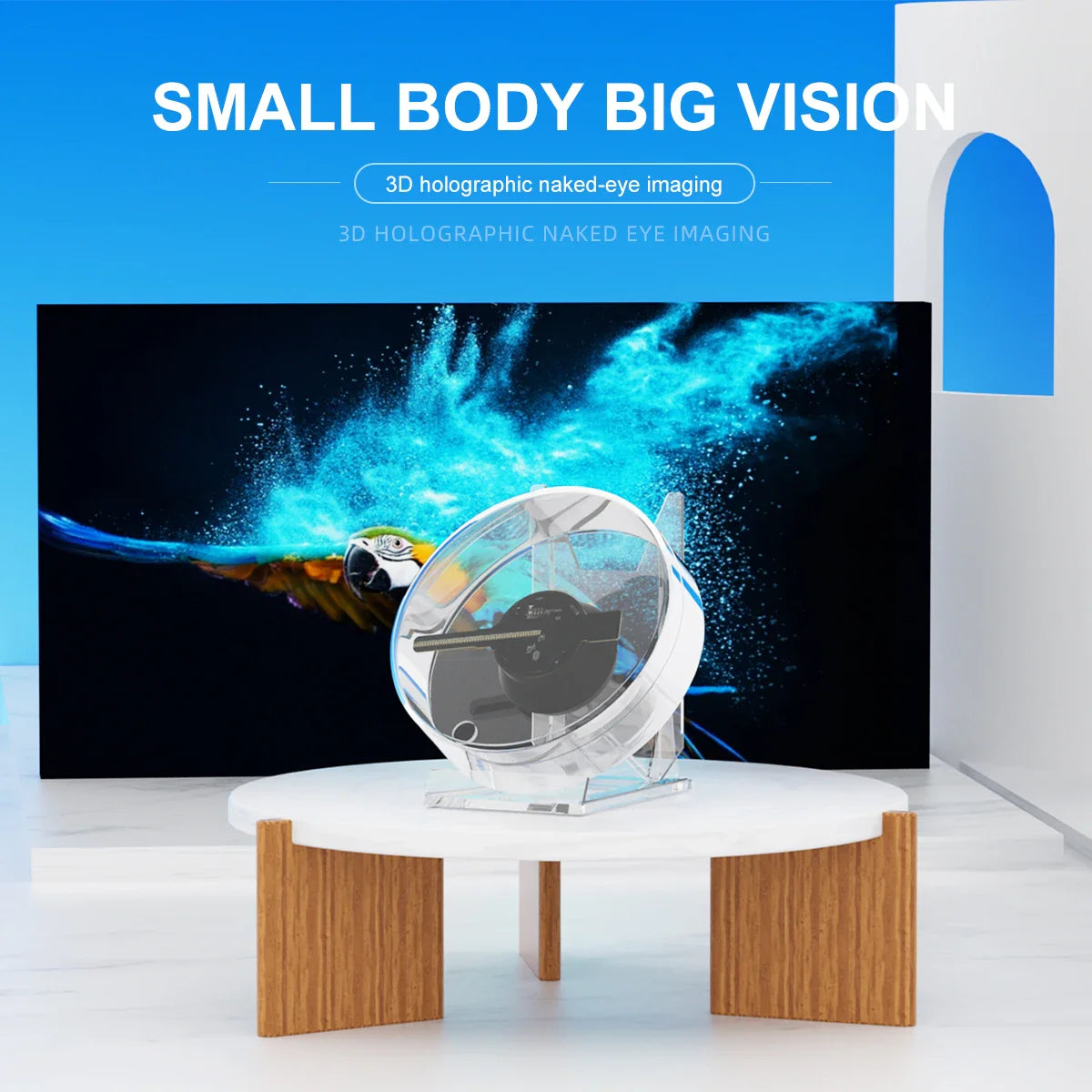 3D Hologram Fan Mini — HD Holographic Projector for Advertising, Stores, Bars, Parties & Xmas Display