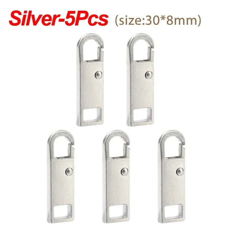 10/1PCS Universal Metal Zipper Pull Replacement — Instant Repair Kit for Luggage, Purses & Clothing Sliders
