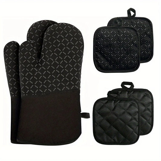 Anti-Scald Heat-Resistant Gloves – Thickened Non-Slip Microwave & Oven Mitts for Baking, Pastry & Candy Making