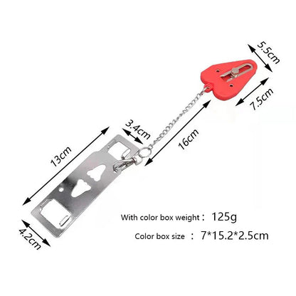 Double Hole Portable Door Lock - Metal Safety Latch for Home, Hotel, and Room Security - Anti-Theft Lock