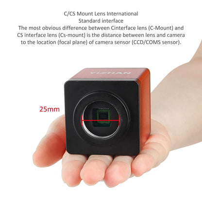 1080P 4K Digital Microscope – Full HD Industrial C-Mount Camera for PCB Welding & Mobile Phone Repair