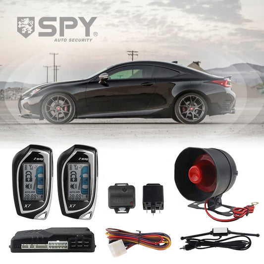 SPY Two-Way LCD Car Alarm System – Remote Smart Engine Start & Keyless Entry Security System for Vehicles