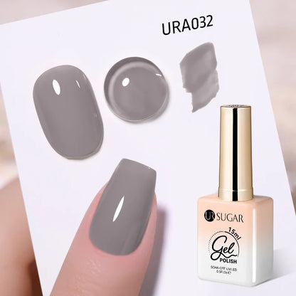 UR SUGAR 15ml Jelly Milky White Gel Polish – Translucent UV Soak Off Nail Art Varnish Semi-Permanent Fashion Nail Color