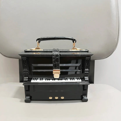 Luxury Designer Piano-Shaped Handmade Crossbody Shoulder Bag for Women – Elegant Purse, Messenger & Banquet Bag