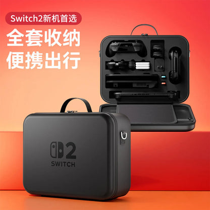 Large Waterproof Carrying Bag for Switch 2 – Travel Storage Case with Charger & Handle Slot, Anti-Scratch Game Accessories Organizer