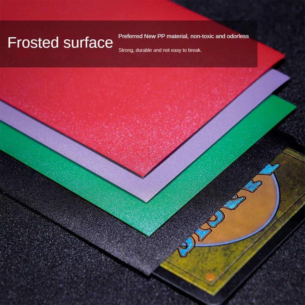 100PCS Matte Trading Card Sleeves – 66x91mm Standard Size Protectors for TCG, Tarot & Board Games, Durable Card Shield Covers