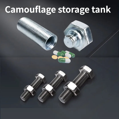 Metal Screw Bolt Storage Cash Money Hide Stash Safe | Diversion Container Box | Hidden Secret Compartment for Cash & Pills
