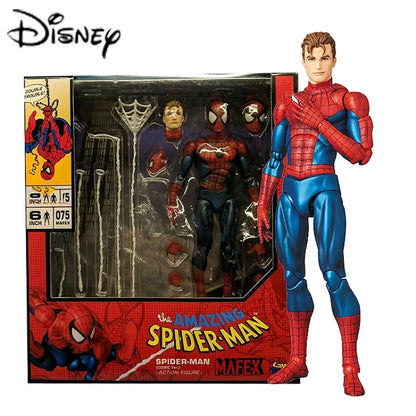 Disney Mafex 075 Spider-Man 16 cm Action Figure — High-Quality Collectible Toy with Multiple Accessories for Gifts & Display