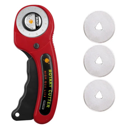 45mm Rotary Cutter Set – Ergonomic Leather & Fabric Cutting Tool for DIY Sewing, Quilting & Craft Projects