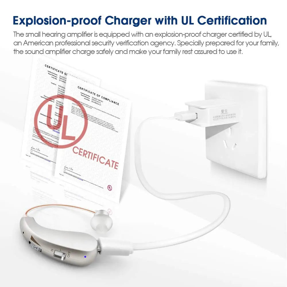 2025 Rechargeable Mini Hearing Aid – Adjustable Tone RIC Device for Elderly & Deaf, Portable Speaker Option