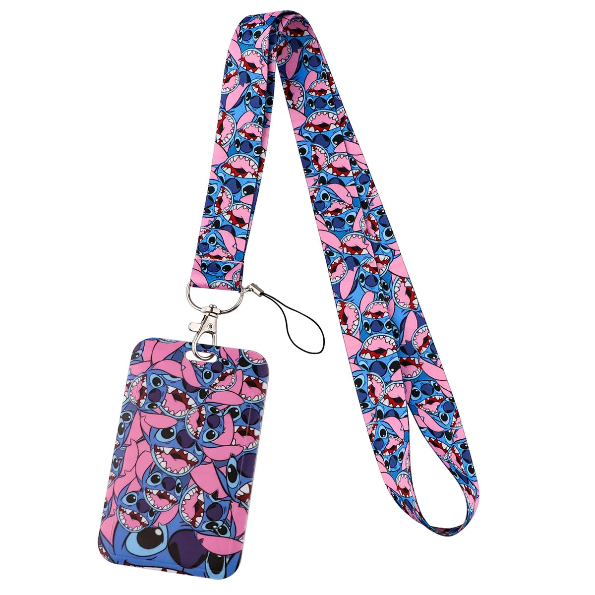 Stitch Cute Cartoon Lanyard – Keychain, ID & Credit Card Holder, Mobile Phone Charm Neck Strap Gift