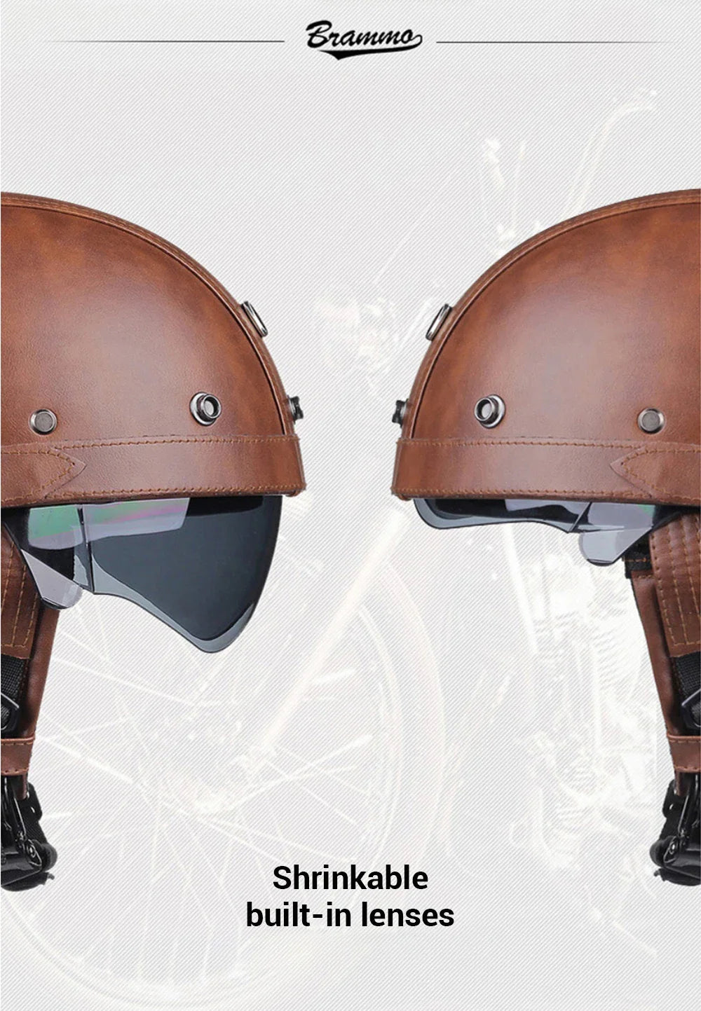 Retro Motorcycle Helmet – DOT Certified German Vintage Half Helmet for Scooter & Motorbike