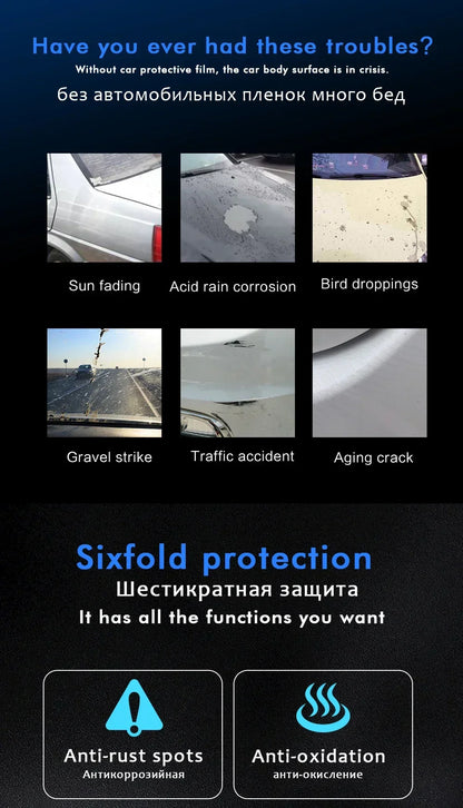 30x200cm Car Headlight & Taillight Tint Stickers – Waterproof Smoke Black Fog Light Film